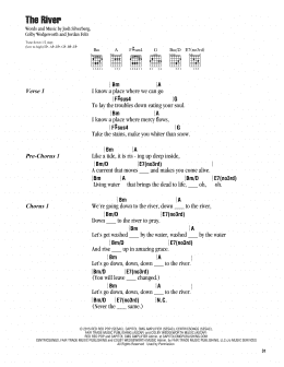 page one of The River (Guitar Chords/Lyrics)