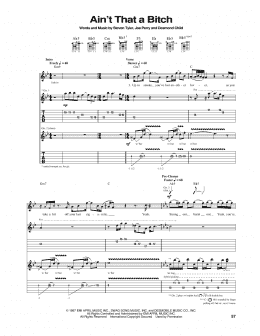 page one of Ain't That A Bitch (Guitar Tab)