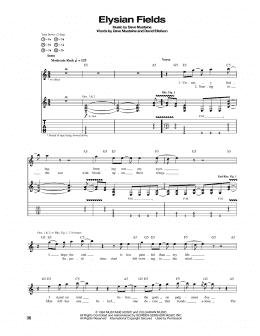 page one of Elysian Fields (Guitar Tab)