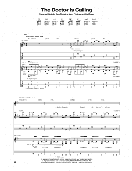 page one of The Doctor Is Calling (Guitar Tab)