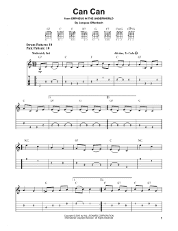 page one of Can Can (Easy Guitar Tab)