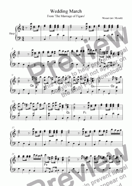page one of Wedding March from The Marriage of Figaro
