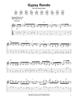 page one of Gypsy Rondo (Easy Guitar Tab)