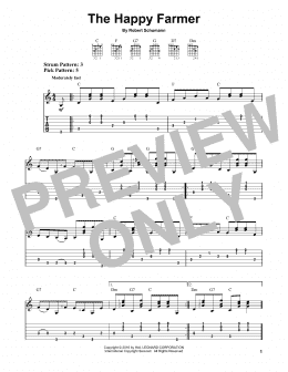 page one of The Happy Farmer (Easy Guitar Tab)