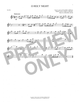 page one of O Holy Night (Flute Solo)