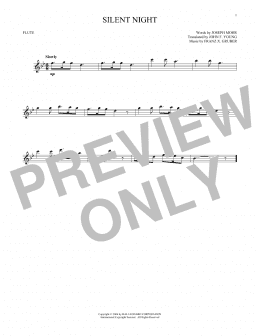 page one of Silent Night (Flute Solo)
