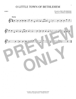 page one of O Little Town Of Bethlehem (French Horn Solo)