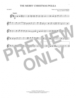 page one of The Merry Christmas Polka (Trumpet Solo)