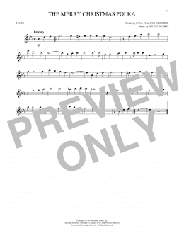 page one of The Merry Christmas Polka (Flute Solo)
