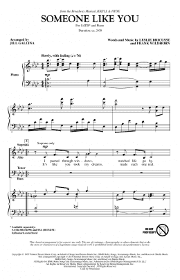 page one of Someone Like You (arr. Jill Gallina) (SATB Choir)