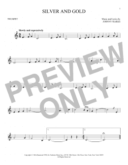 page one of Silver And Gold (Trumpet Solo)