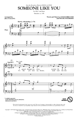 page one of Someone Like You (SSA Choir)