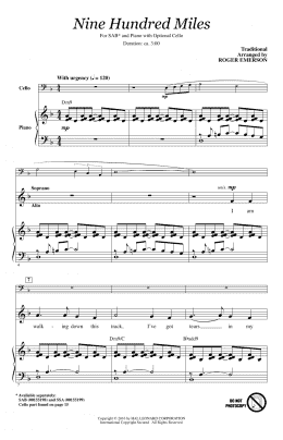 page one of Nine Hundred Miles (SAB Choir)