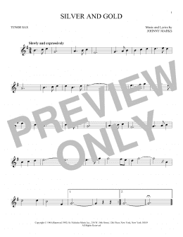 page one of Silver And Gold (Tenor Sax Solo)