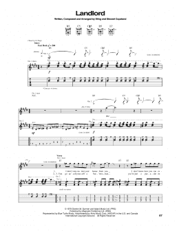 page one of Landlord (Guitar Tab)