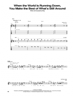 page one of When The World Is Running Down, You Make The Best Of What's Still Around (Guitar Tab)