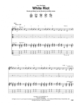 page one of White Riot (Guitar Tab)