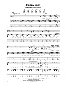 page one of Happy Jack (Guitar Tab)