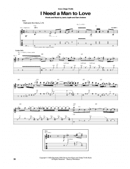page one of I Need A Man To Love (Guitar Tab)
