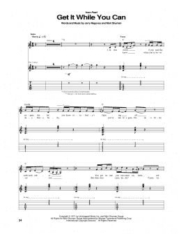 page one of Get It While You Can (Guitar Tab)