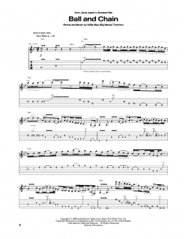 page one of Ball And Chain (Guitar Tab)