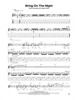 page one of Bring On The Night (Guitar Tab)