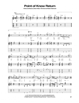page one of Point Of Know Return (Guitar Tab)