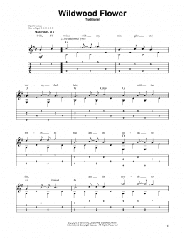 page one of Wildwood Flower (arr. Mark Phillips) (Solo Guitar)