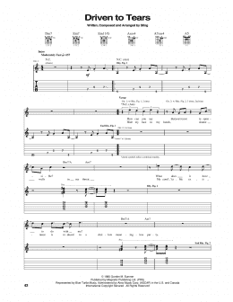page one of Driven To Tears (Guitar Tab)