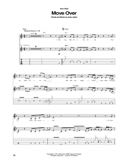 page one of Move Over (Guitar Tab)