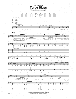 page one of Turtle Blues (Guitar Tab)
