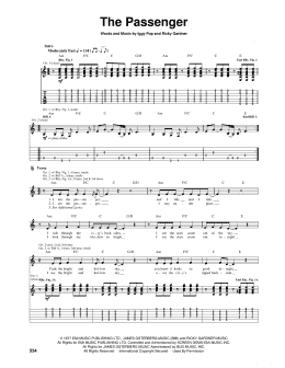 page one of The Passenger (Guitar Tab)
