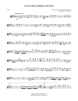 page one of Cold December Nights (Viola Solo)
