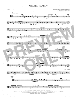 page one of We Are Family (Viola Solo)