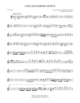 page one of Cold December Nights (Alto Sax Solo)