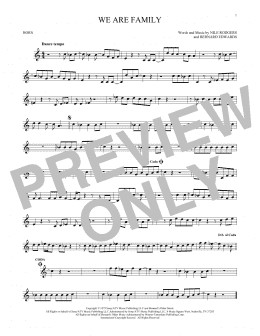 page one of We Are Family (French Horn Solo)