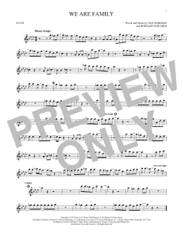 page one of We Are Family (Flute Solo)