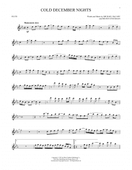 page one of Cold December Nights (Flute Solo)