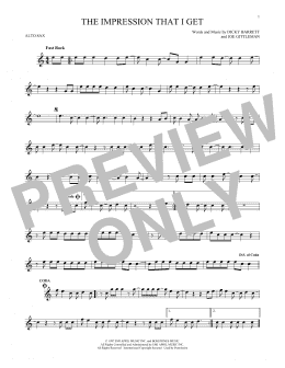 page one of The Impression That I Get (Alto Sax Solo)