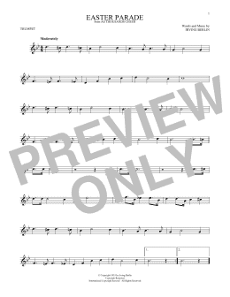 page one of Easter Parade (Trumpet Solo)