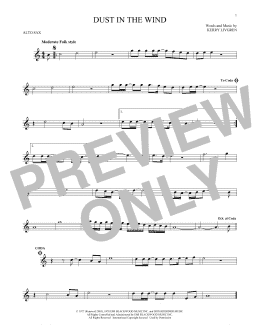 page one of Dust In The Wind (Alto Sax Solo)