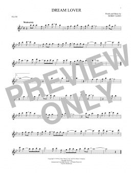 page one of Dream Lover (Flute Solo)