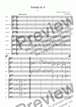 page one of Sonata in A, KV 331 - 1. Andante grazioso (Theme and variations)