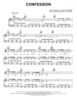 page one of Confession (Piano, Vocal & Guitar Chords (Right-Hand Melody))