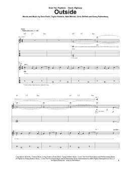 page one of Outside (Guitar Tab)