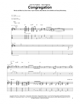 page one of Congregation (Guitar Tab)