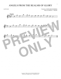 page one of Angels From The Realms Of Glory (Alto Sax Solo)
