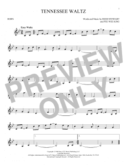 page one of Tennessee Waltz (French Horn Solo)