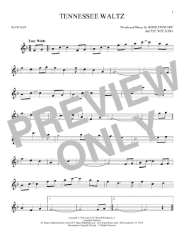 page one of Tennessee Waltz (Alto Sax Solo)