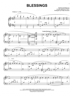page one of Blessings (arr. Phillip Keveren) (Piano Solo)